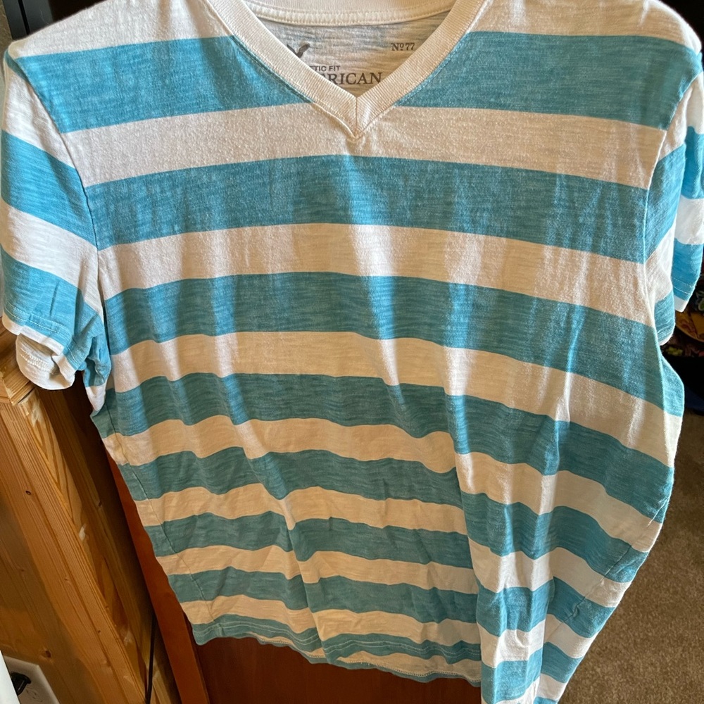 EUC AE men’s strip shirt